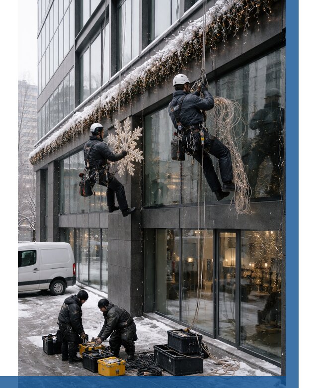 Демонтаж новогоднего оформления в Рыбинске от 5724 р. | ВЫСОТНИК-Рбн