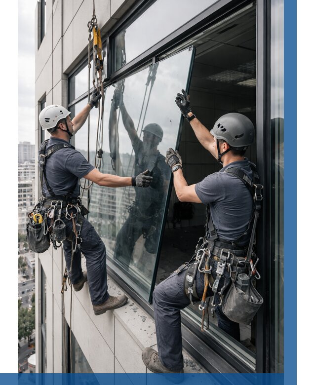 Замена стеклопакетов на высоте в Рыбинске от 5724 р. | ВЫСОТНИК-Рбн