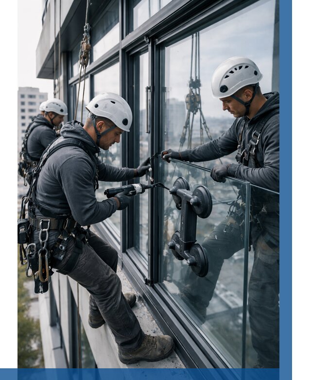 Витражное остекление зданий в Рыбинске от 3643 р. | ВЫСОТНИК-Рбн