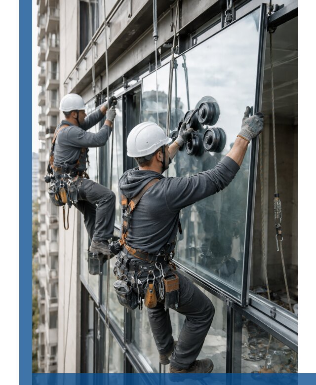 Витражное остекление фасадов и лоджий в Рыбинске под ключ