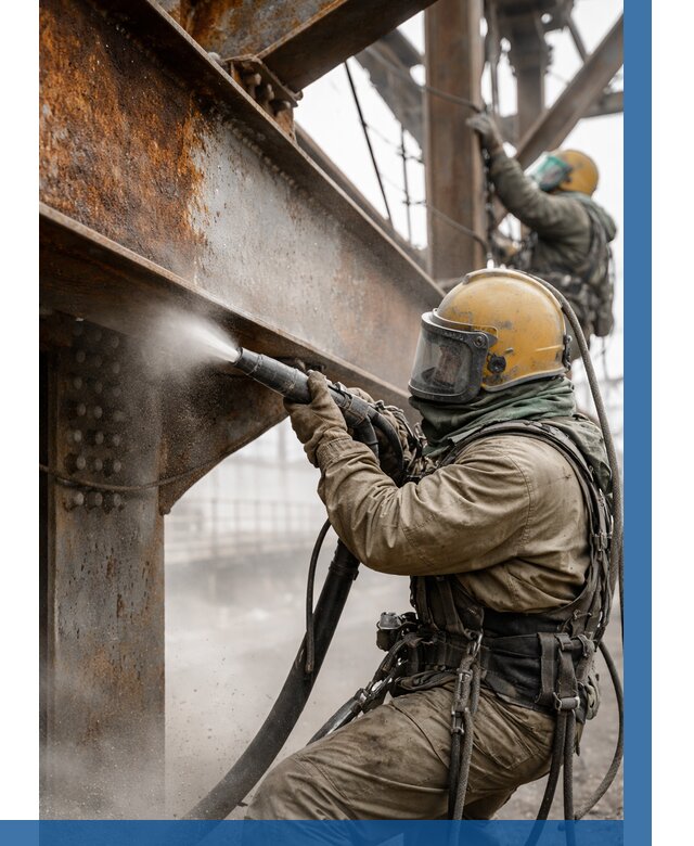 Пескоструйная очистка металлоконструкций в Рыбинске по 624 р.  ВЫСОТНИК-Рбн