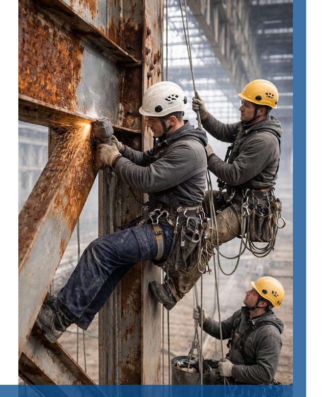 Зачистка металла от ржавчины в Рыбинске от 364 р. | ВЫСОТНИК-Рбн