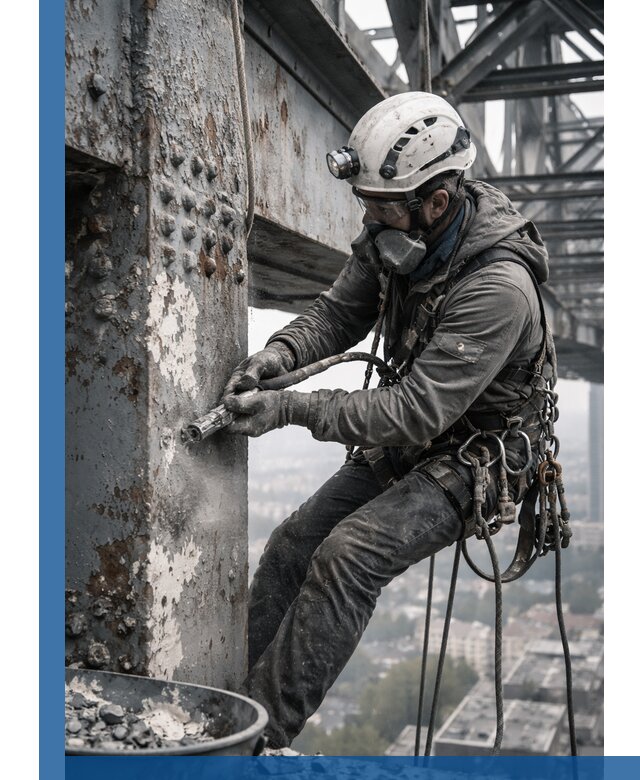 Удаление старой краски с металлических конструкций в Рыбинске