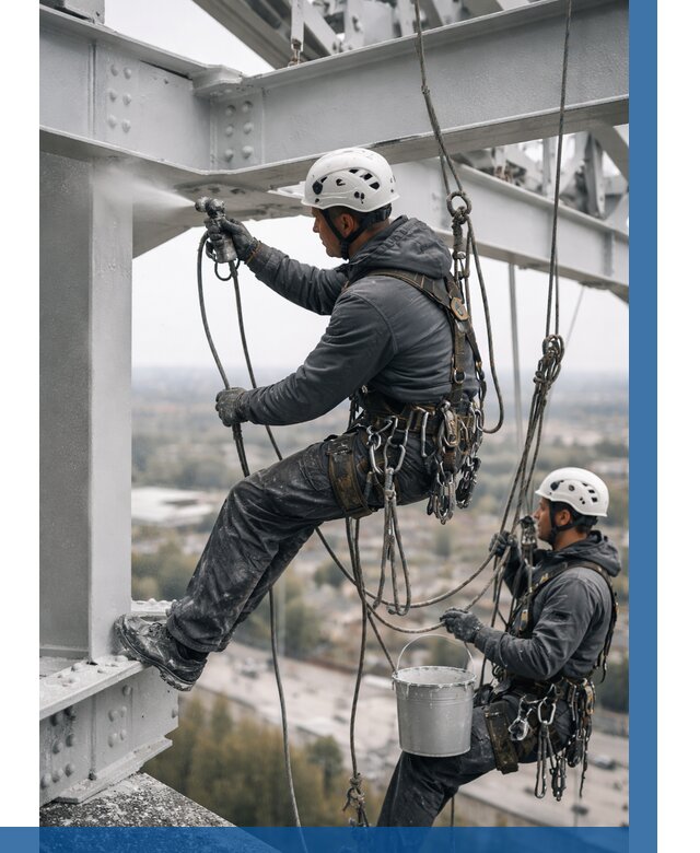 Покраска металлоконструкций на высоте в Рыбинске 364 р |ВЫСОТНИК-Рбн