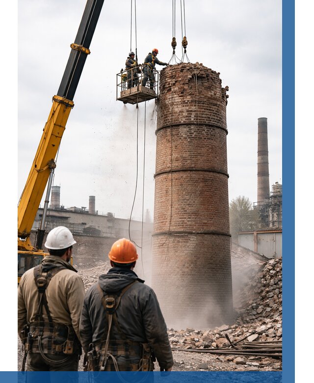 Демонтаж дымовой трубы в Рыбинске от 93672 р. | ВЫСОТНИК-Рбн, смета