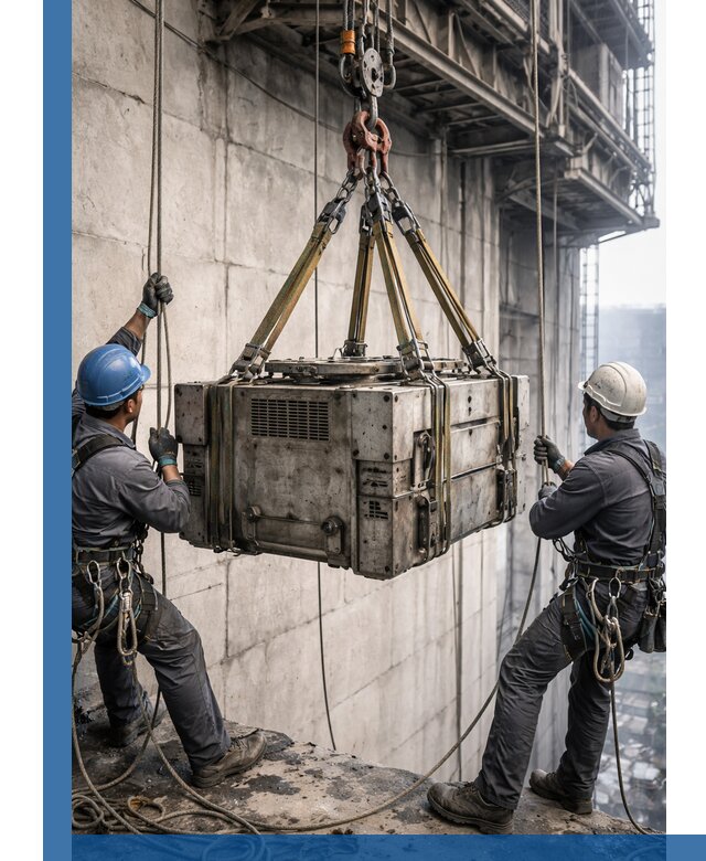 Такелажные работы на высоте, подъем и монтаж грузов в Рыбинске