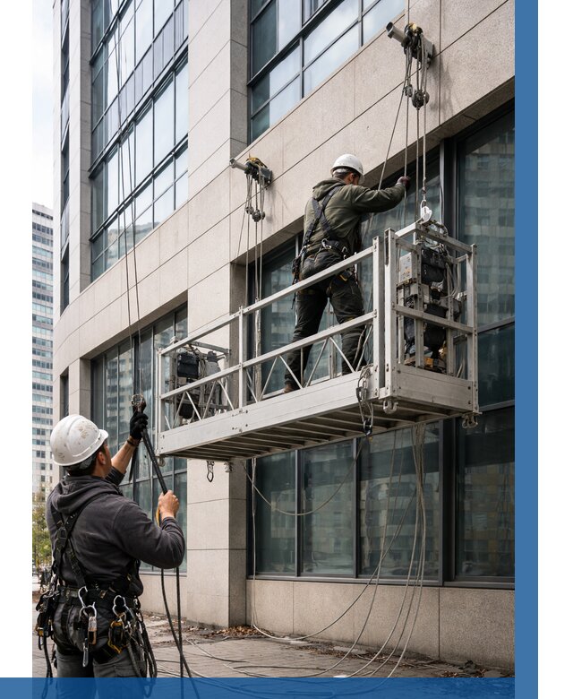 Монтаж и подъем фасадной люльки в Рыбинске от 12490 р. | ВЫСОТНИК-Рбн