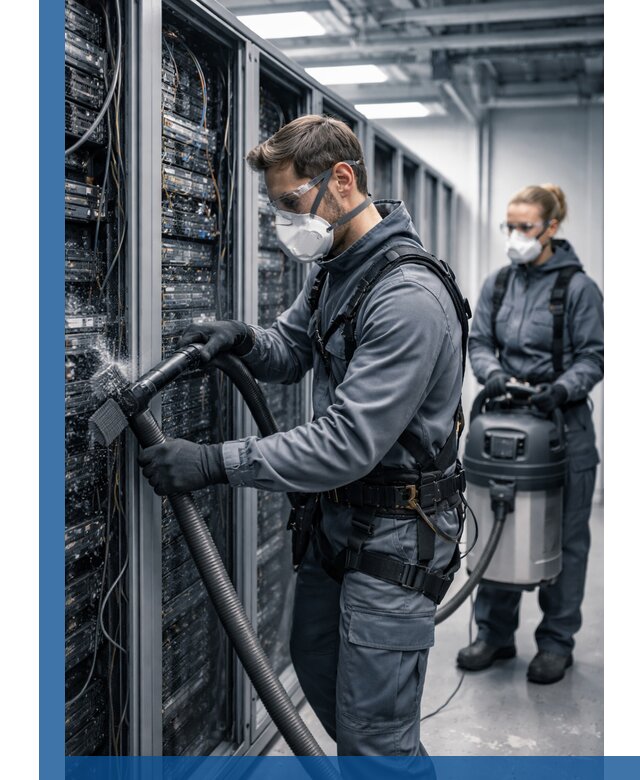 Обеспыливание серверной комнаты в Рыбинске, профессиональная очистка