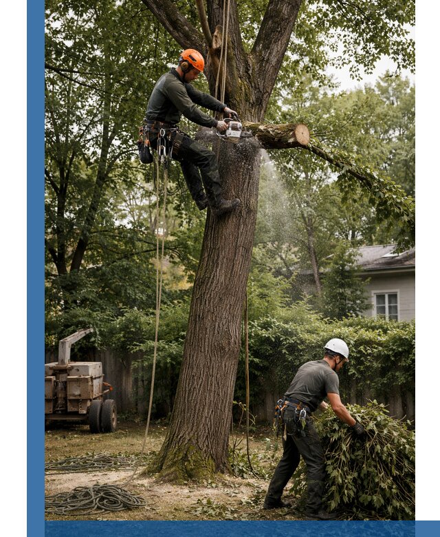 Кронирование деревьев в Рыбинске, безопасная высотная обрезка