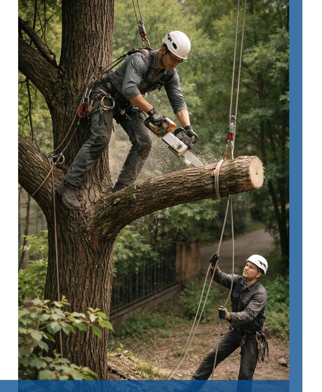 Спил деревьев альпинистами в Рыбинске от 8326 р. | ВЫСОТНИК-Рбн