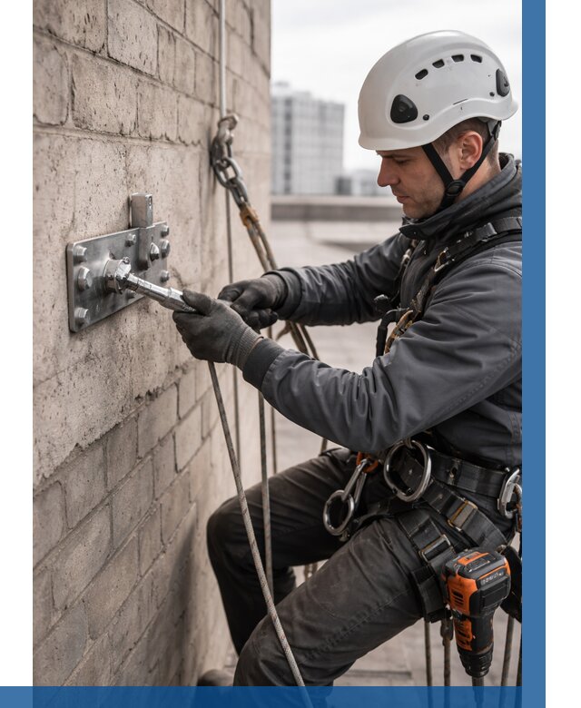 Установка анкерных точек в Рыбинске от 3643 р. | ВЫСОТНИК-Рбн