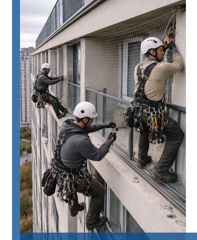 Профессиональный монтаж защитной сетки от птиц в Рыбинске