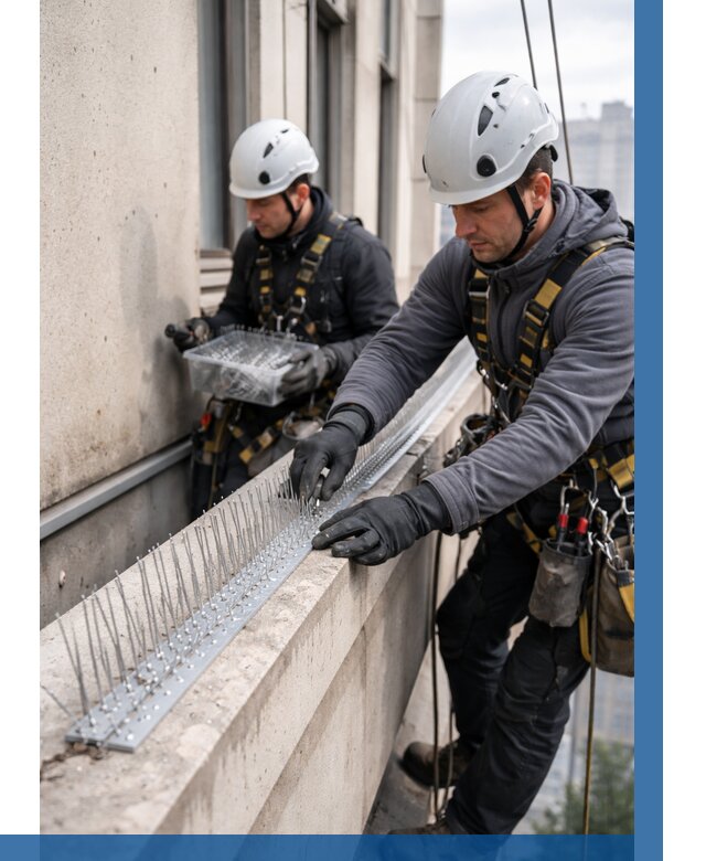 Установка шипов от птиц в Рыбинске от 885 р. | ВЫСОТНИК-Рбн